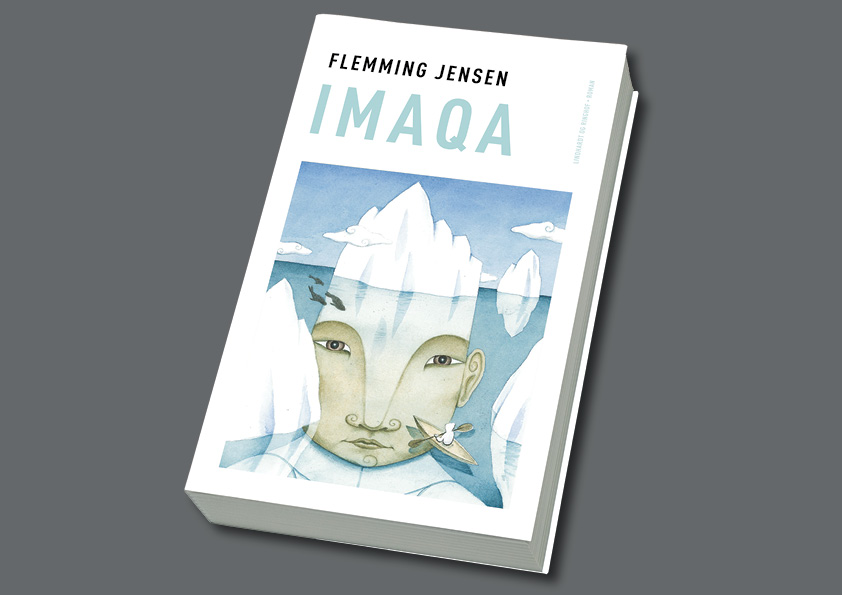 "Imaqa" af Flemming Jensen. Lindhardt og Ringhof. Omslagsdesign af Nanna Berentzen Østergaard.